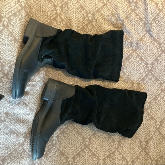 KODIAK Sz 9 Rubber and Suede  Leather Combo Waterproof Slouchy Top Boots - Picture 5 of 12